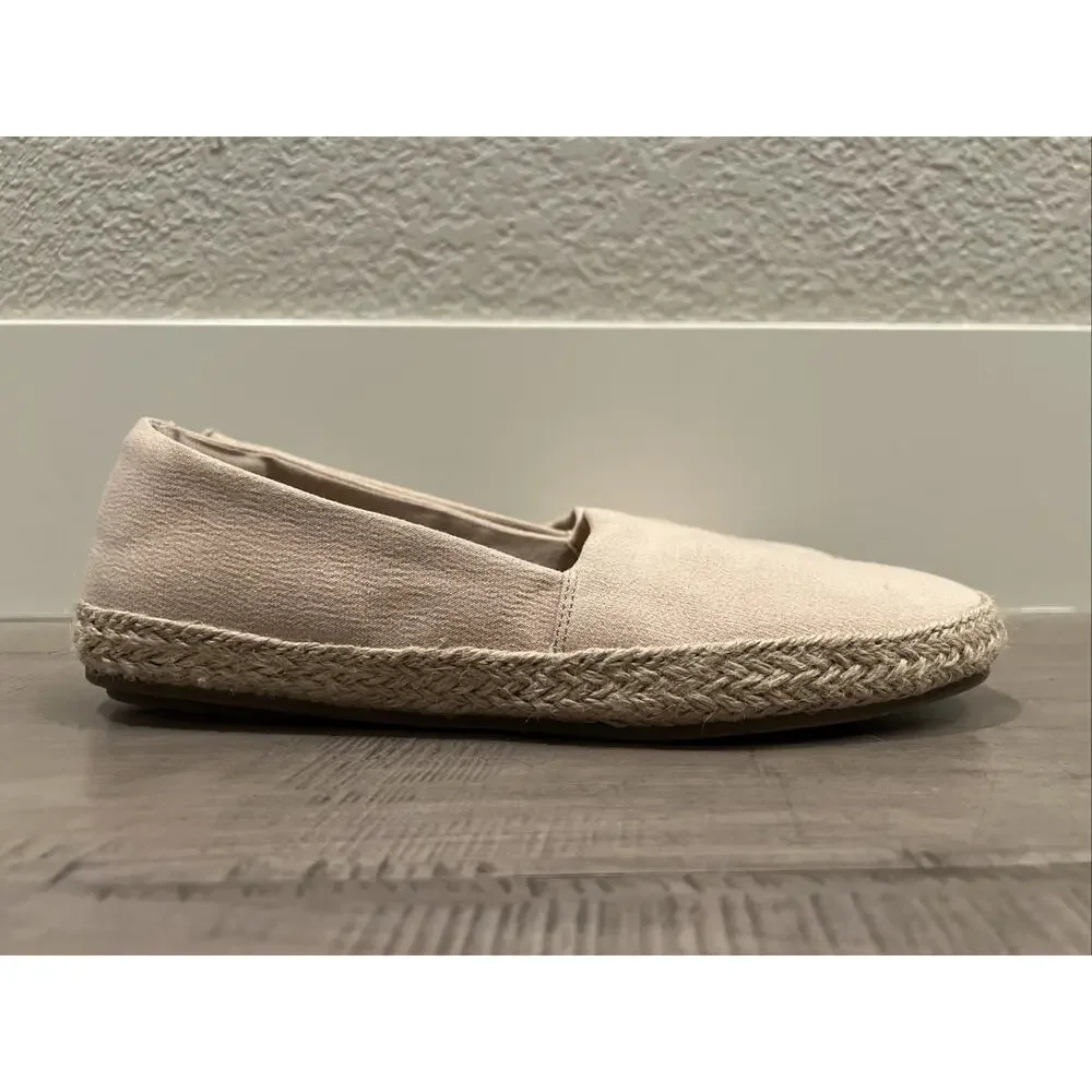NEW Easy Spirit Flats Espadrille Blush Sparkle Slip On Coastal Luxury Minimalist
